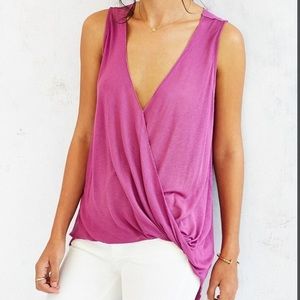 Pinkish Purple Draped Tank Top